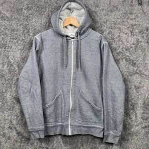 Lacoste Full Zip Hoodie Jacket Sweatshirt Fleece Men's Size 6 Gray